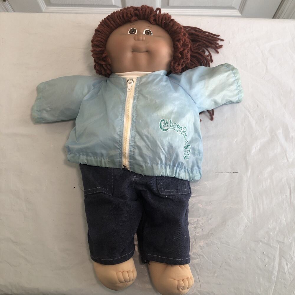 Vintage 1978 1982 Cabbage Patch Kids auburn hair and brown eyes dark skin retro